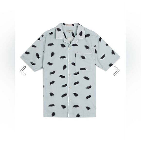 NWT TED BAKER SOURDO SS BRUSH STROKE PRINT SHIRT Size 2XL - Picture 9 of 9